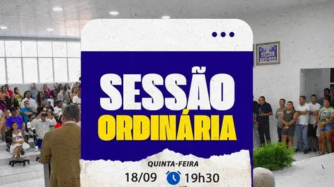 Quinta-feira é dia de Sessão Ordinária!